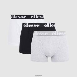 Ellesse Accessories Black/Grey/White Men Hali 3 Pack Trunks D64X493