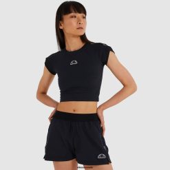 Ellesse Clothing Black Women Arianne Cropped T-Shirt D64X214