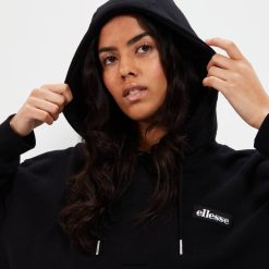 Ellesse Clothing Black Women Halo Crop Hoody D64X21