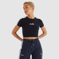 Ellesse Clothing Black Women Latus Cropped T-Shirt D64X206