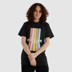 Ellesse Clothing Black Women Lavander Tee Washed D64X218