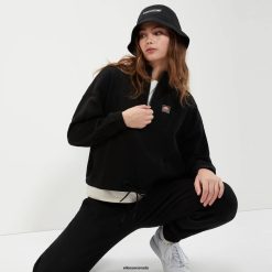 Ellesse Clothing Black Women Oprello Crop Track Top D64X16