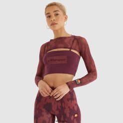 Ellesse Clothing Dark Purple Women Darol Crop T-Shirt D64X203