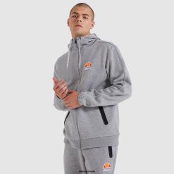 Ellesse Clothing Grey Marl Men Ornari FZ Hoody D64X317