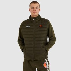 Ellesse Clothing Khaki Men Bardy Gilet D64X280