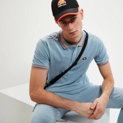 Ellesse Clothing Light Blue Men Rooks Polo Shirt D64X388