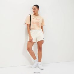 Ellesse Clothing Light Brown Women Volia Crop T-Shirt D64X88