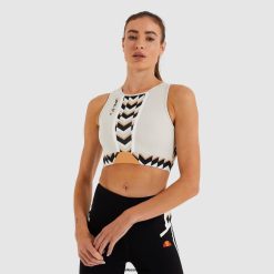 Ellesse Clothing Light Grey Women Sizzle Cropped Vest D64X226