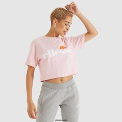 Ellesse Clothing Light Pink Women Alberta Cropped T-Shirt D64X70