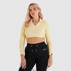 Ellesse Clothing Light Yellow Women Harrie Cropped T-Shirt D64X198