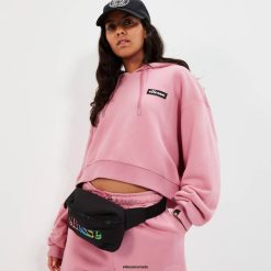 Ellesse Clothing Pink Women Halo Crop Hoody D64X22