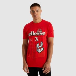 Ellesse Clothing Red Men Misfits Cyber T-Shirt D64X484