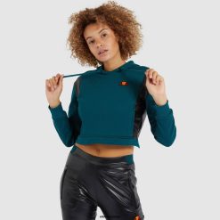 Ellesse Clothing Teal Women Fioci Crop Hoody D64X178