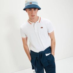 Ellesse Clothing White Men Rooks Polo Shirt D64X390