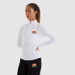 Ellesse Clothing White Women Sofira 1/4 Zip Top D64X95